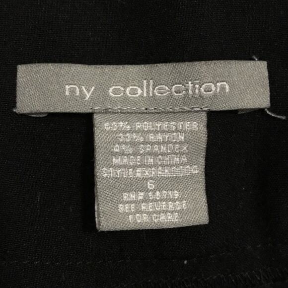 NY Collection Black Godet Skirt  size 6 - Picture 4 of 6